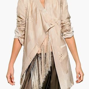 Ann Demeleulemeester fringe jacket